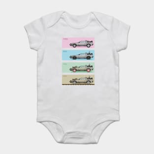 Back to the Future - Delorean x 4 Baby Bodysuit